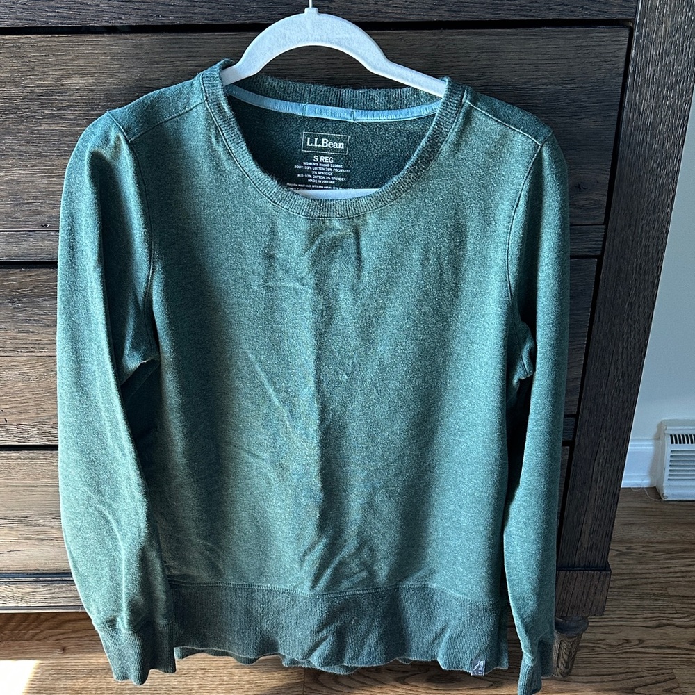 L.L. Bean Forest Green Crewneck Sweater